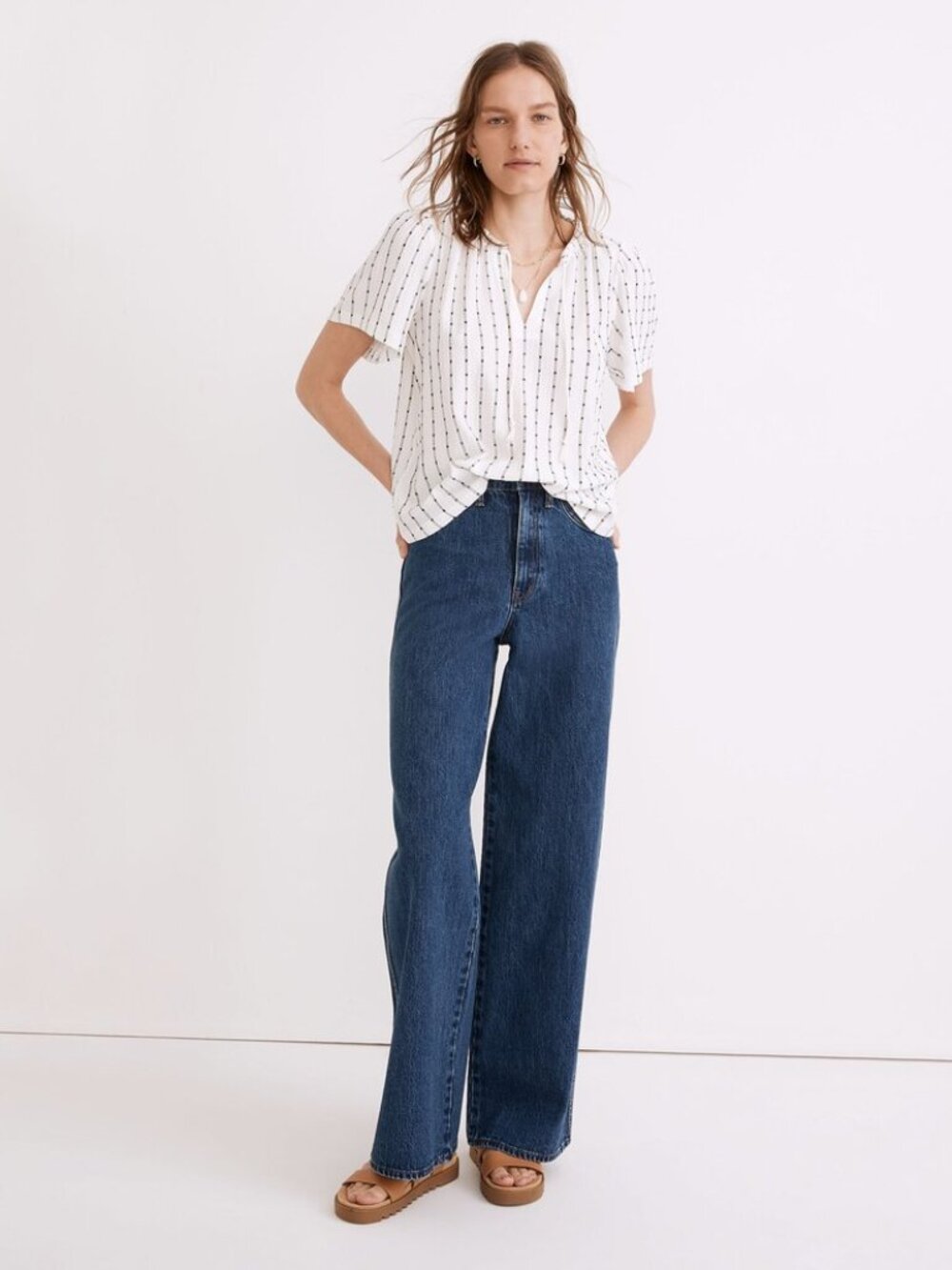 Madewell Tie-Neck Tunic Top - Perfect Condition, Size XS